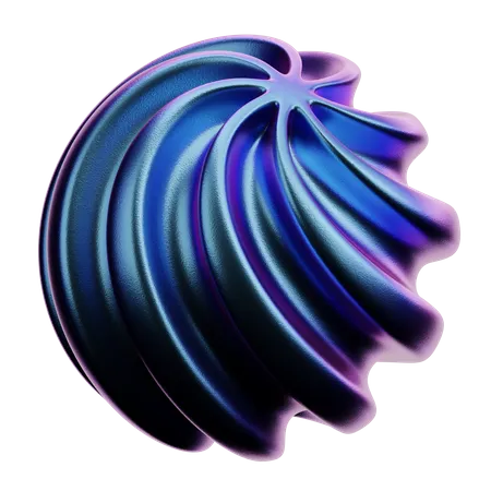 Forma abstracta espiral  3D Icon