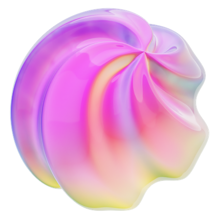 Forma abstracta espiral  3D Icon