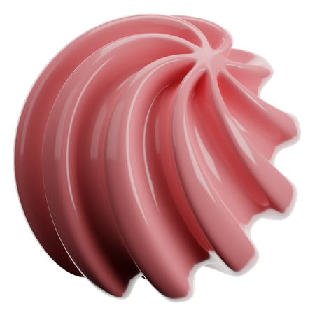 Forma abstracta espiral  3D Icon