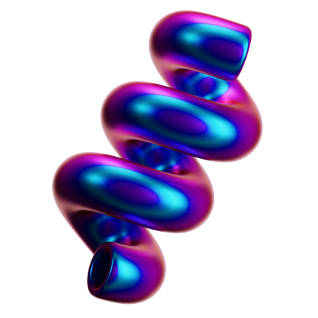 Forma abstracta espiral  3D Icon