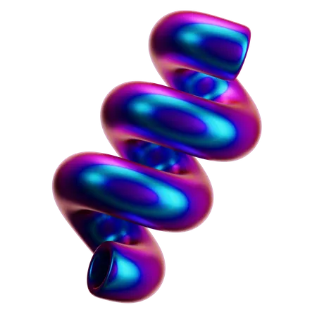 Forma abstracta espiral  3D Icon