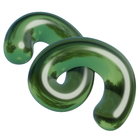 Forma abstracta espiral  3D Icon