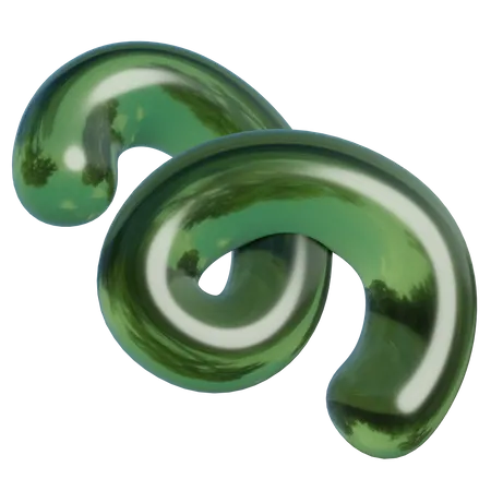 Forma abstracta espiral  3D Icon