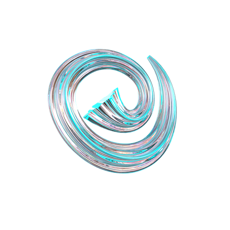 Forma abstracta espiral  3D Icon