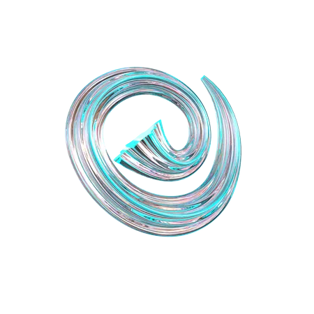 Forma abstracta espiral  3D Icon