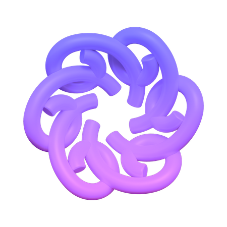 Forma abstracta espiral  3D Icon