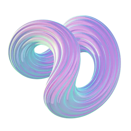 Forma abstracta espiral  3D Icon