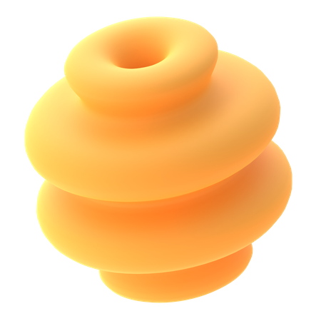 Forma abstracta espiral  3D Icon