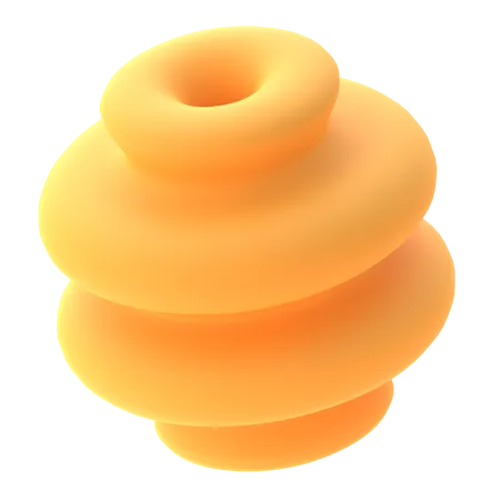 Forma abstracta espiral  3D Icon