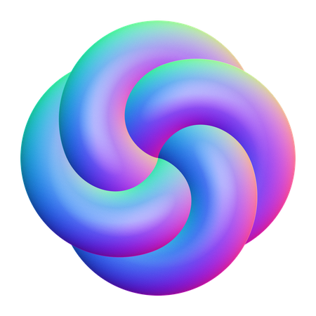 Forma abstracta espiral  3D Icon