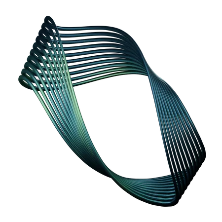 Forma abstracta espiral  3D Icon