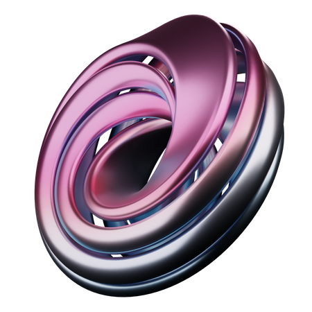 Forma abstracta espiral  3D Icon