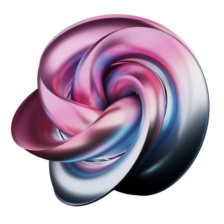 Forma abstracta espiral  3D Icon