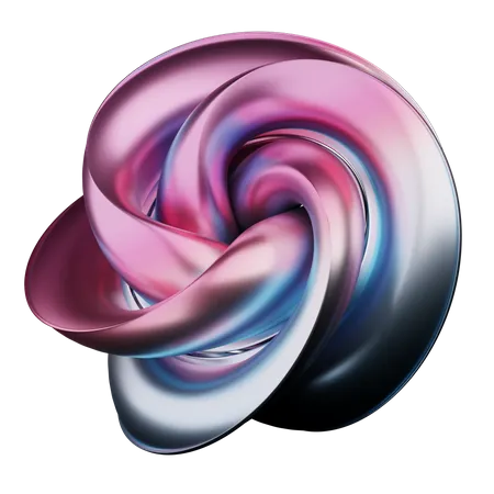 Forma abstracta espiral  3D Icon