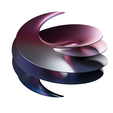 Forma abstracta espiral  3D Icon