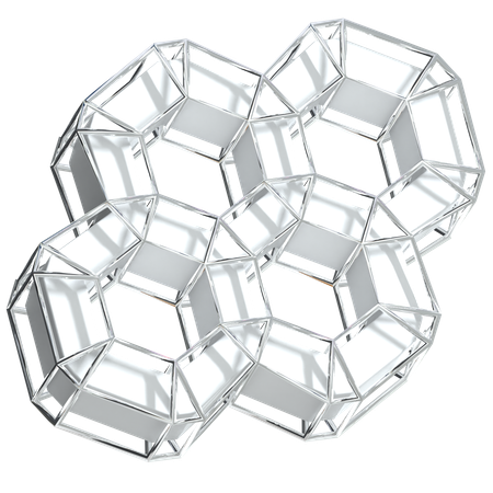 Forma abstracta hexagonal  3D Icon