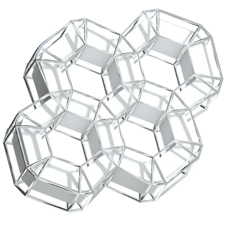 Forma abstracta hexagonal  3D Icon