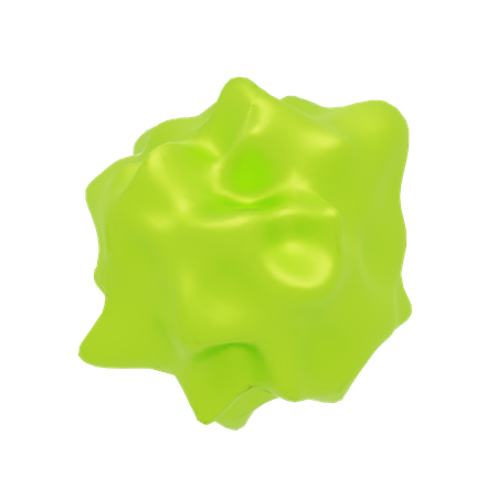 Forma abstracta verde  3D Icon