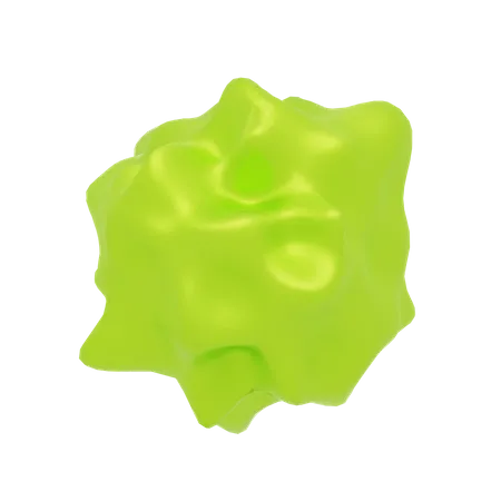 Forma abstracta verde  3D Icon