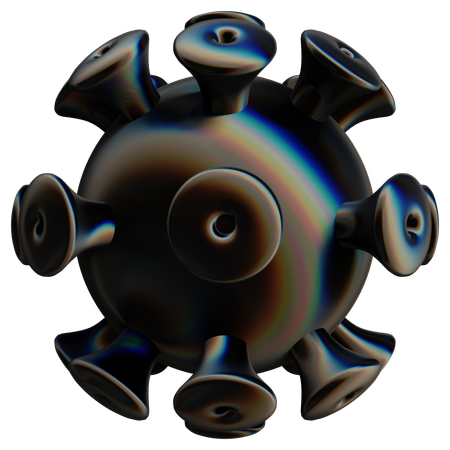 Forma abstrata de bactérias  3D Icon