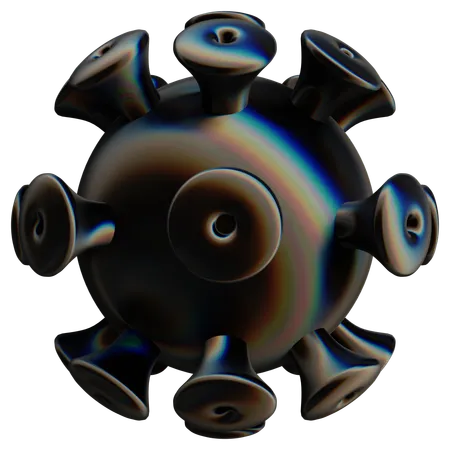 Forma abstrata de bactérias  3D Icon