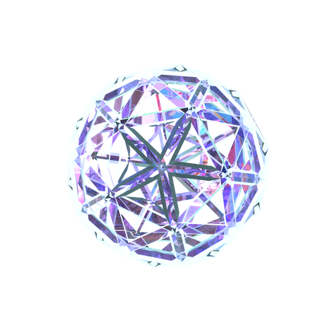 Forma abstrata de bola de anel  3D Icon