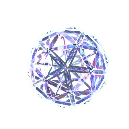 Forma abstrata de bola de anel  3D Icon