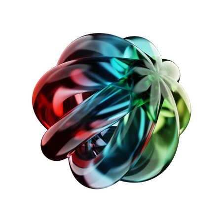 Forma abstrata de bola de anel  3D Icon