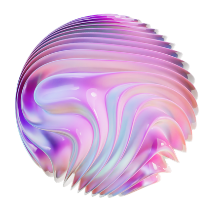 Forma abstrata de bola espiral  3D Icon