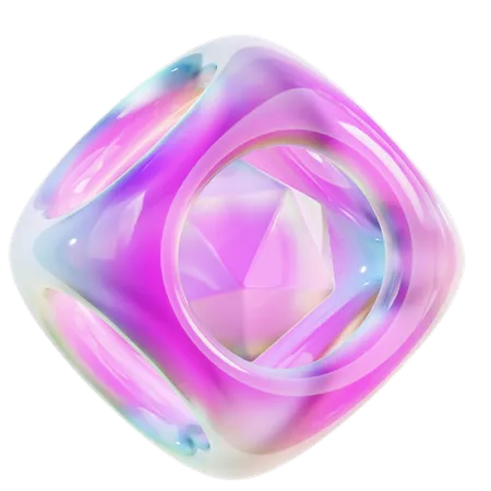 Forma abstrata de bola espiral  3D Icon