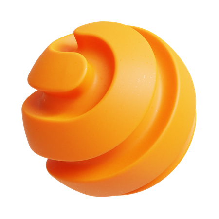 Forma abstrata de bola espiral  3D Icon