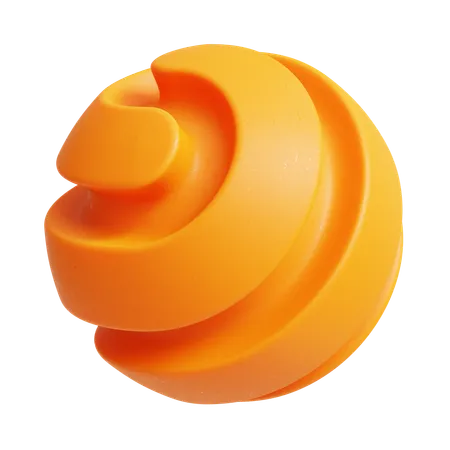 Forma abstrata de bola espiral  3D Icon