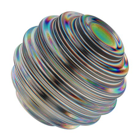 Forma abstrata de bola espiral  3D Icon