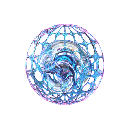 Forma abstrata de bola espiral  3D Icon