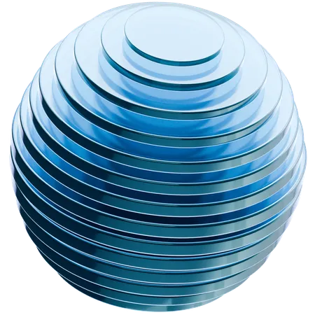Forma abstrata de bola fatiada  3D Icon