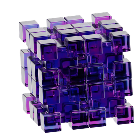 Forma abstrata de cubo  3D Icon