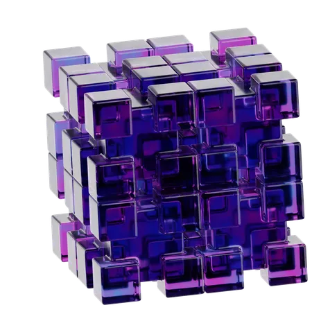 Forma abstrata de cubo  3D Icon