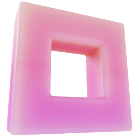 Forma abstrata de cubo  3D Icon