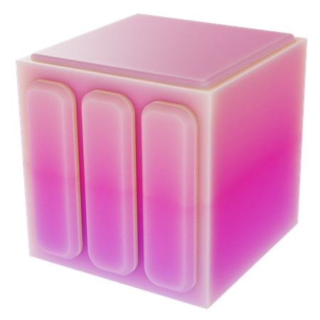 Forma abstrata de cubo  3D Icon