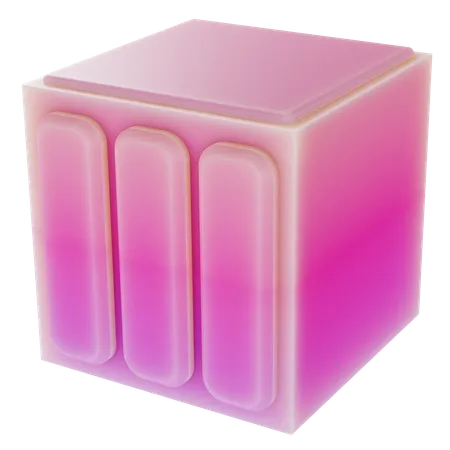 Forma abstrata de cubo  3D Icon