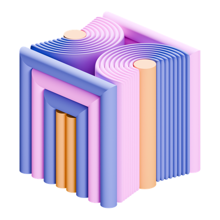 Forma abstrata de cubo  3D Icon