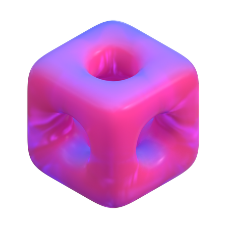 Forma abstrata de cubo  3D Icon