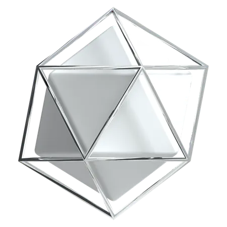 Forma abstrata de cubo  3D Icon