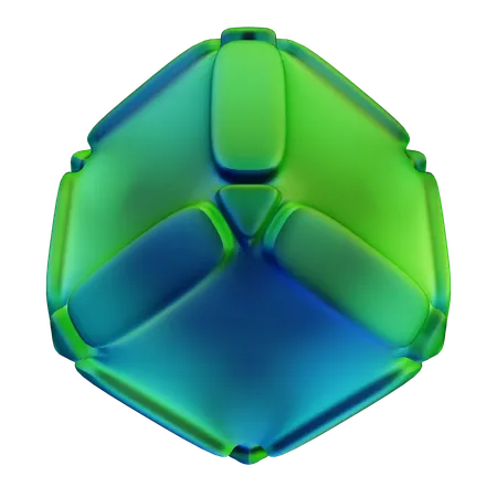 Forma abstrata de cubo  3D Icon