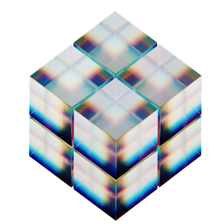 Forma abstrata de cubo  3D Icon