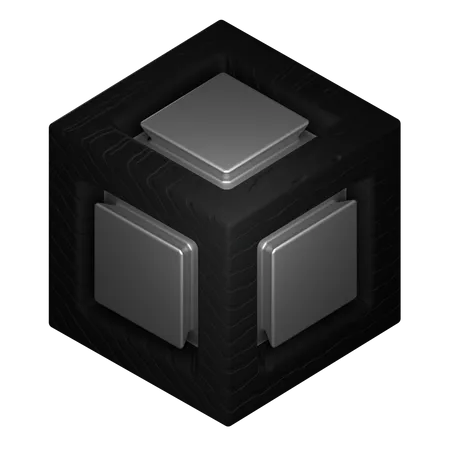 Forma abstrata de cubo 3 D  3D Icon