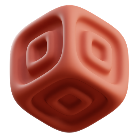 Forma abstrata de cubo 3 D  3D Icon