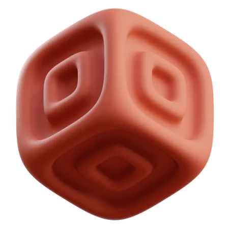 Forma abstrata de cubo 3 D  3D Icon