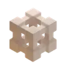 forma abstrata de cubo