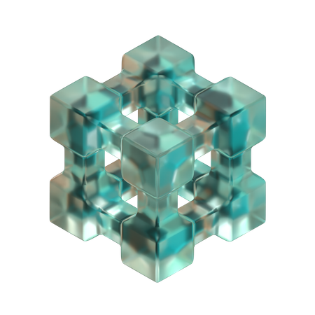 Forma abstrata de cubo  3D Icon